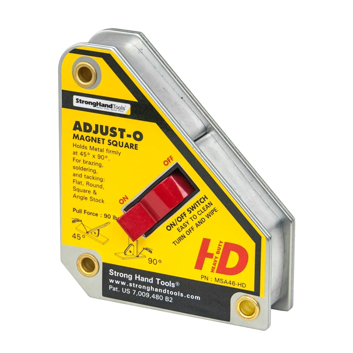 Magnetický úhelník Adjust-O™, s vypínačem, tažná síla 75 kg, AEK